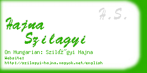 hajna szilagyi business card